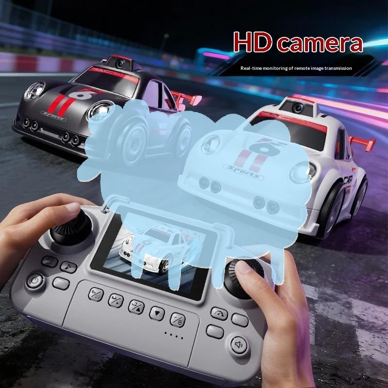 Mini RC Drift Car 2.4G FPV WiFi Camera Screen Remote Control 1 Set for Home Indoor Racing Competition Kids Family Game Toy