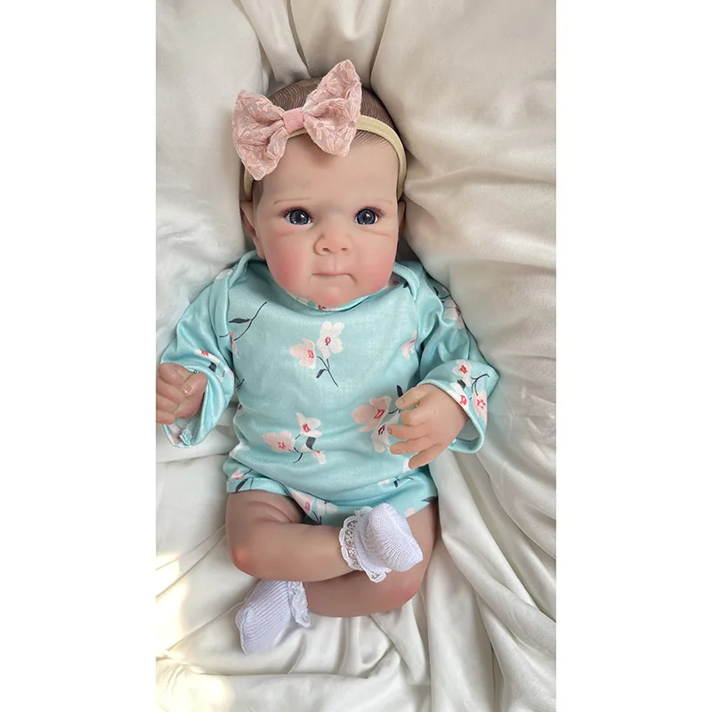 45 دمى ريبورن بيتي تاتش ناعمة نابضة بالحياة ثلاثية الأبعاد من الجلد فينيس مع رسم شعر يدوي للأطفال
