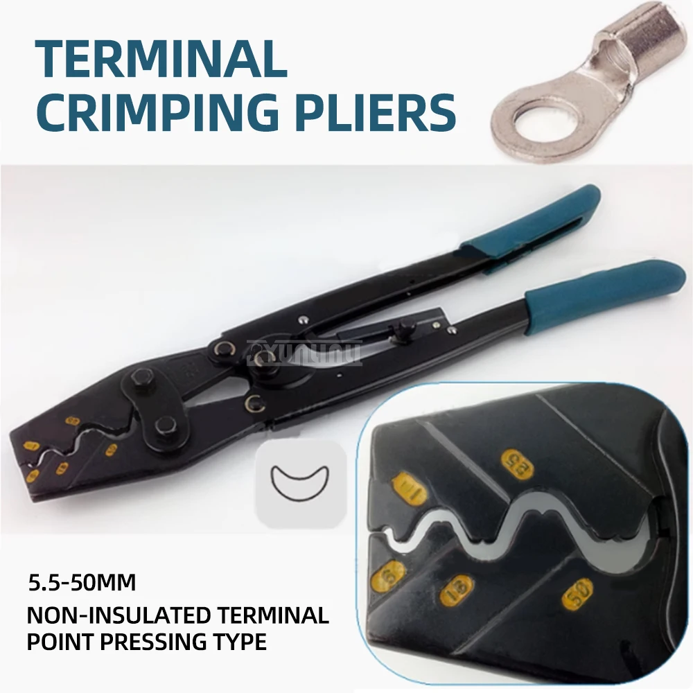 

Cold press pliers, non insulated bare terminal crimping pliers, wire joint crimping pliers 5.5-50mm