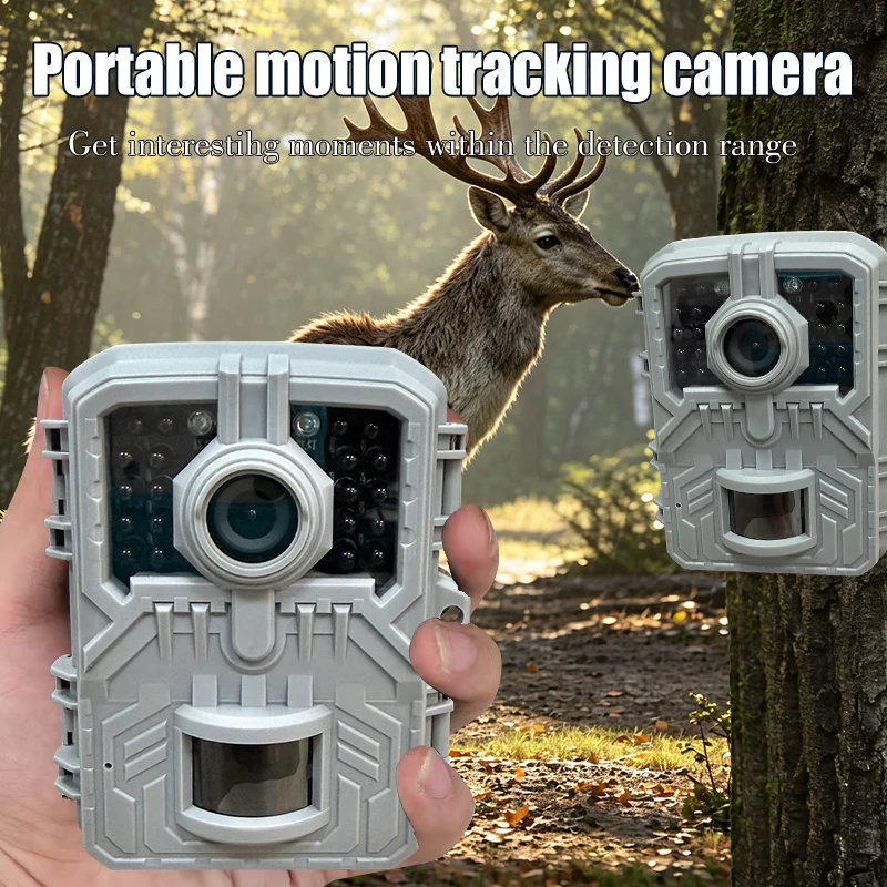 Mini Trail Camera 16MP 1080P IR Night Vision  Waterproof Motion Activated Photo Trap for Farm Garden Wildlife Monitoring