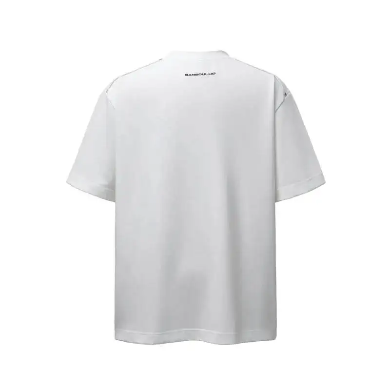 American Style Deconstructed Design T Shirt Men's Round Neck Short Sleeve Loose Short Sleeve Tops 2026 Spring New 2HWS6