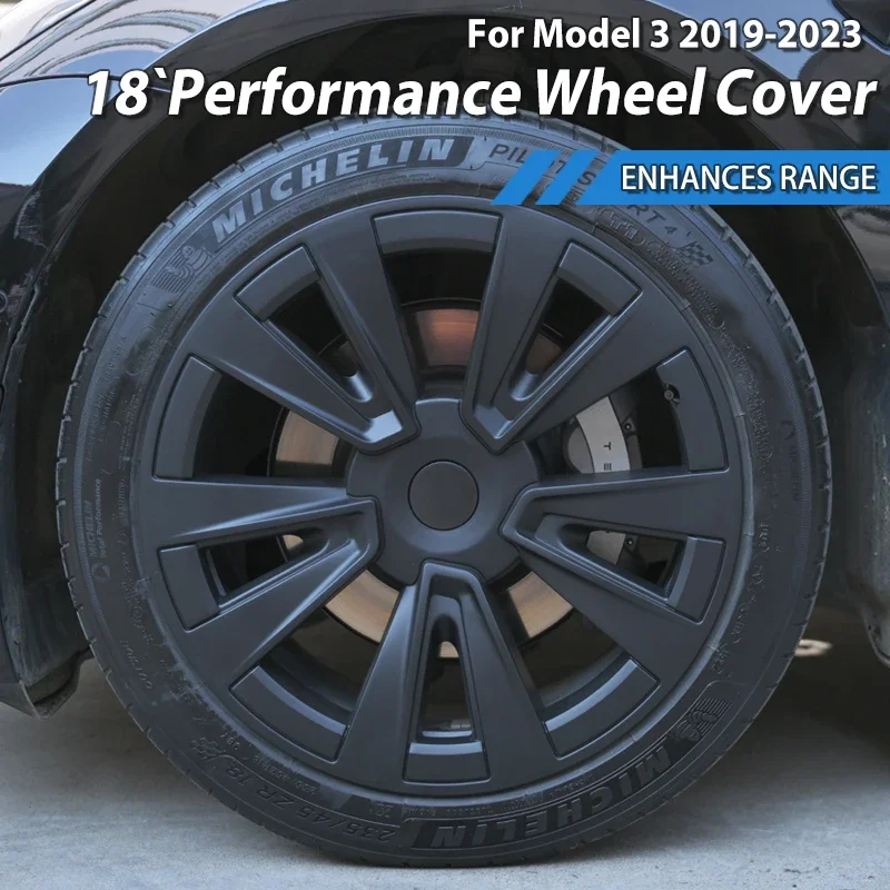 

4PCS Wheel Cover Tesla Model 3 18 Inch 2018-2023 Performance Replacement Automobile HubCap Full Rim Car Accessories wheel parts