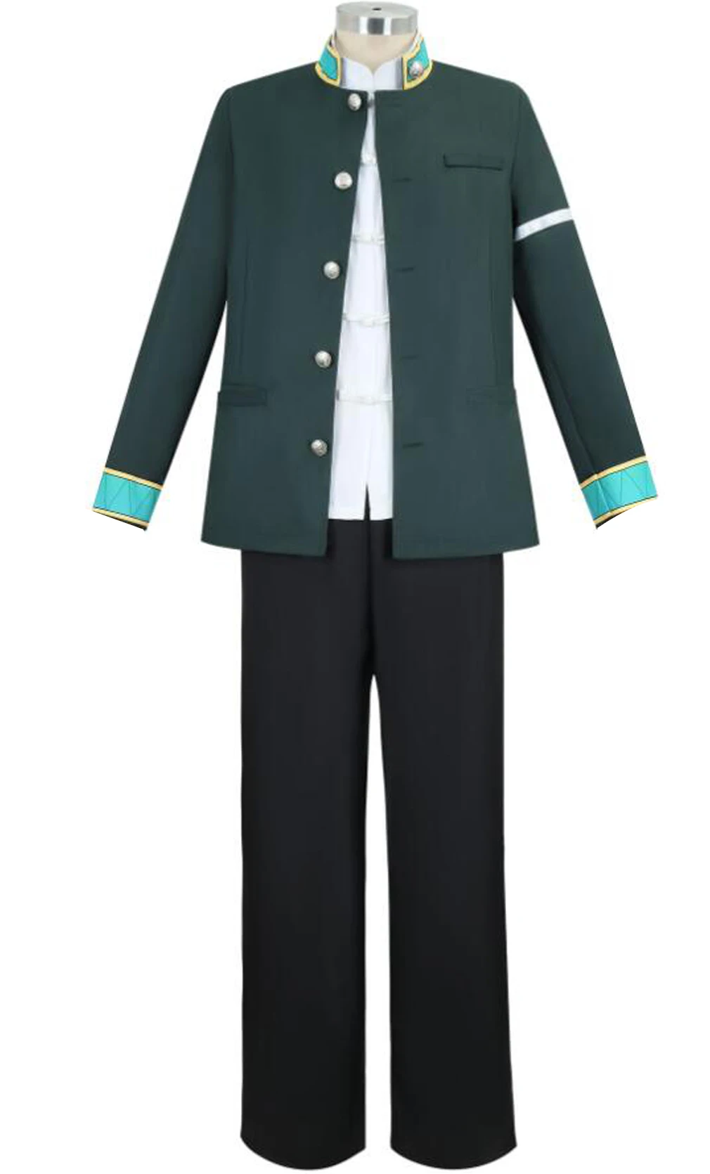 

Anime Costume Mens Suit Cosplay Hayato Suo Outfit Kongfu Cloak Kaji Ren School Uniform Tomiyama Choji Halloween Christmas Set