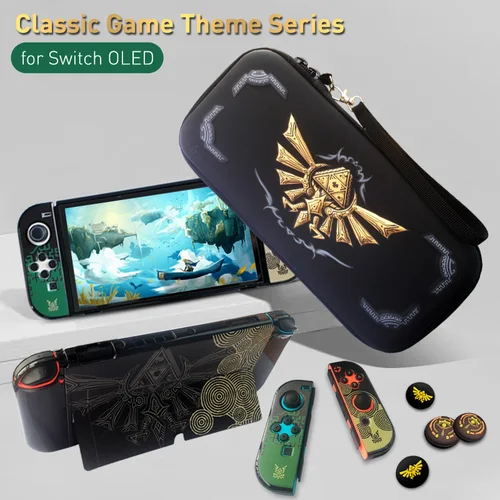 Bolsa de almacenamiento con temática 3D para Nintendo Switch ZD Tears, estuche de transporte portátil, cubierta de carcasa, piel NS Switch OLED, accesorios de juego