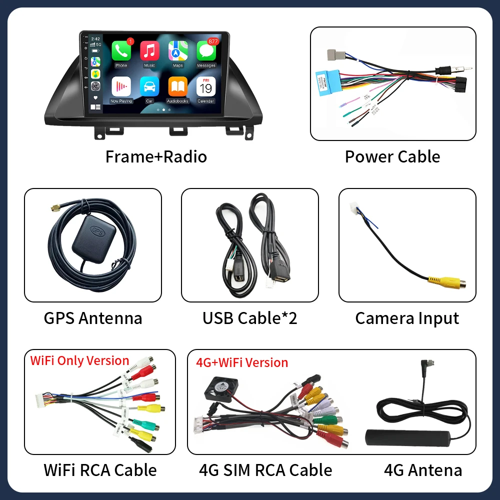 9 Inch Wireless Car Radio For Honda Odyssey 2005 2006 2007 2008 2009 2010 Support Carplay & Android Auto Touch Scree mfkj view 6