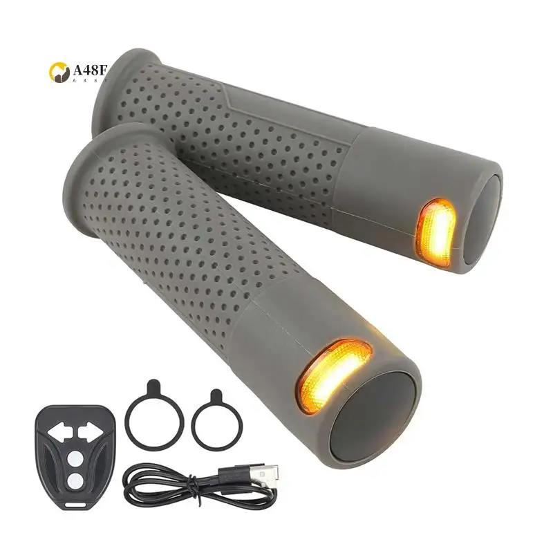 

A48F-Scooter Hand Bar Grips With Turn Signal Light Handlebar For Xiaomi / Ninebot E-Scooters Handle With Slot Grip