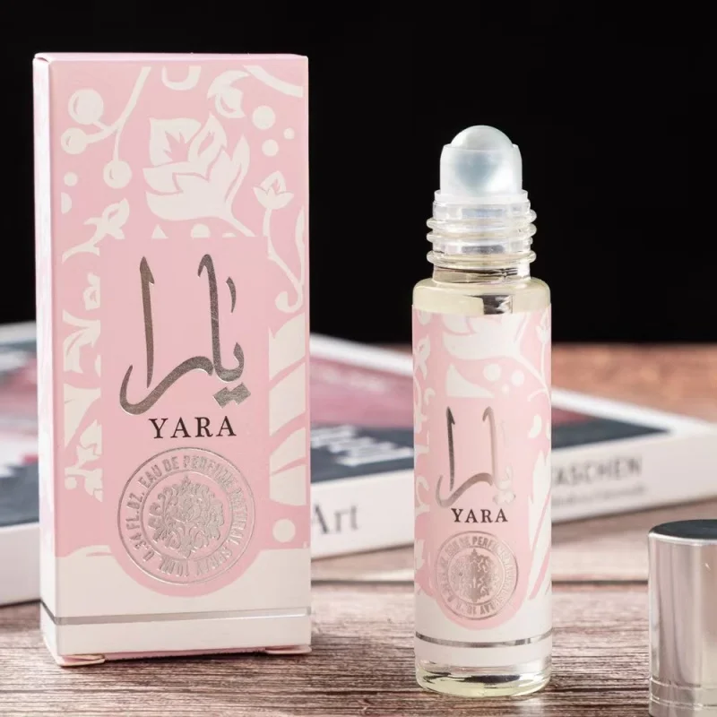 Fragancia en Roll-On YARA de 10 ml, Aroma Ligero y Duradero Unisex, Aceite de Perfume Estilo Medio Oriente