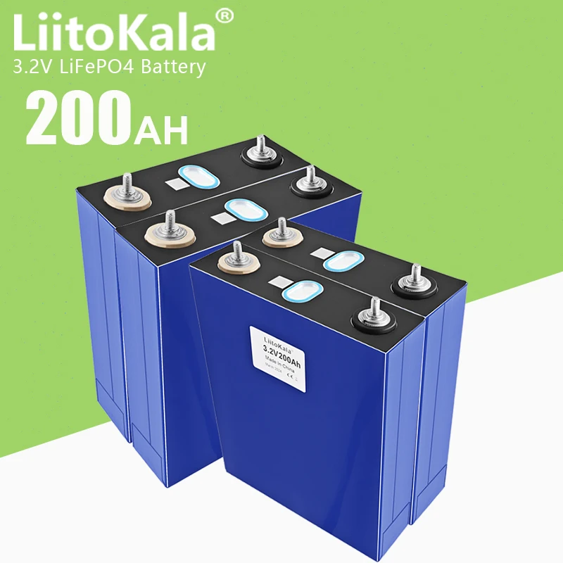 4PCS LiitoKala 3.2V 200Ah 30Ah 50Ah 105Ah 105Ah 180Ah 302Ah LiFePO4 battery 12V Lithium-iron phospha Can make Boat car battery