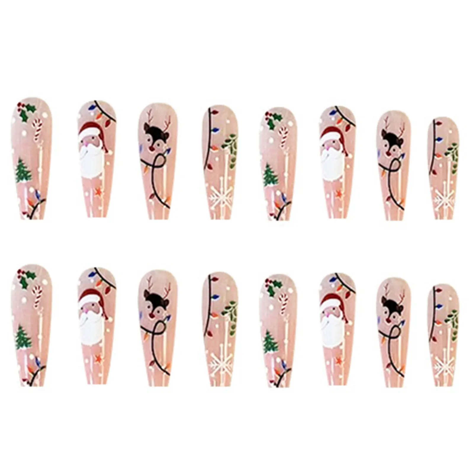 Christmas Fake Nails for Women Not Easy to Fade Fake Nails for Manicure Skilled Person