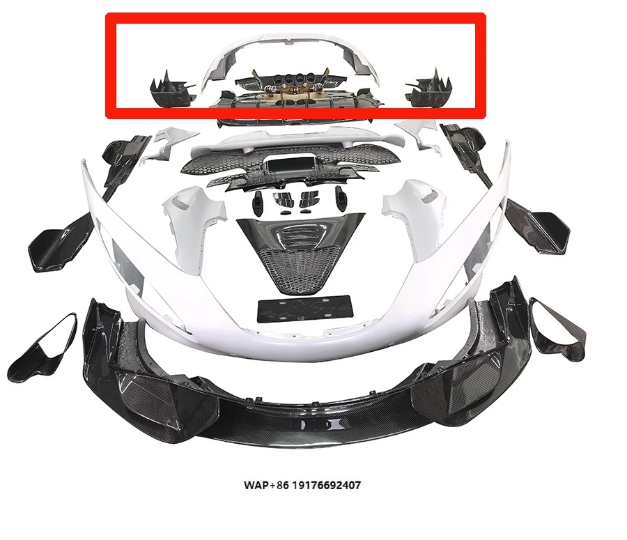 CARBON FIBER 720s 765 Rear Bumper Corner Body Kit Parts Automobiles Automotive Exterior Back Tail Facelift Upgrade