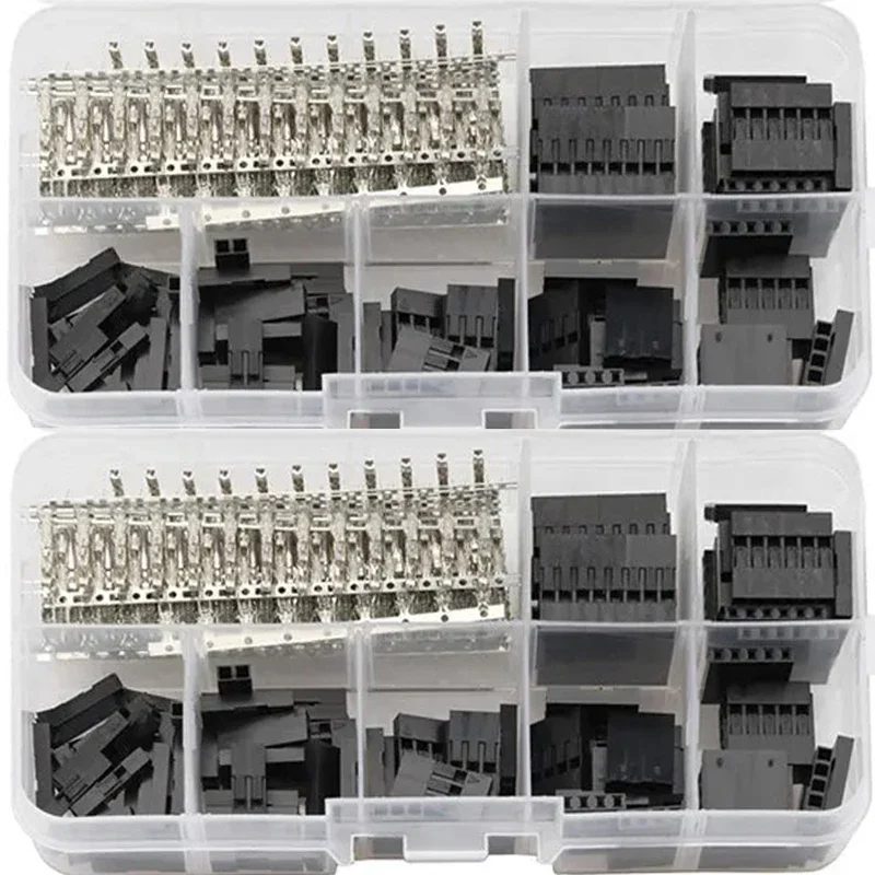 310PCS 2.54mm Dupont Pin Jumper Terminals Male/Female Header Housing Electrical Wire Cable Connectors Adapter Plug Set