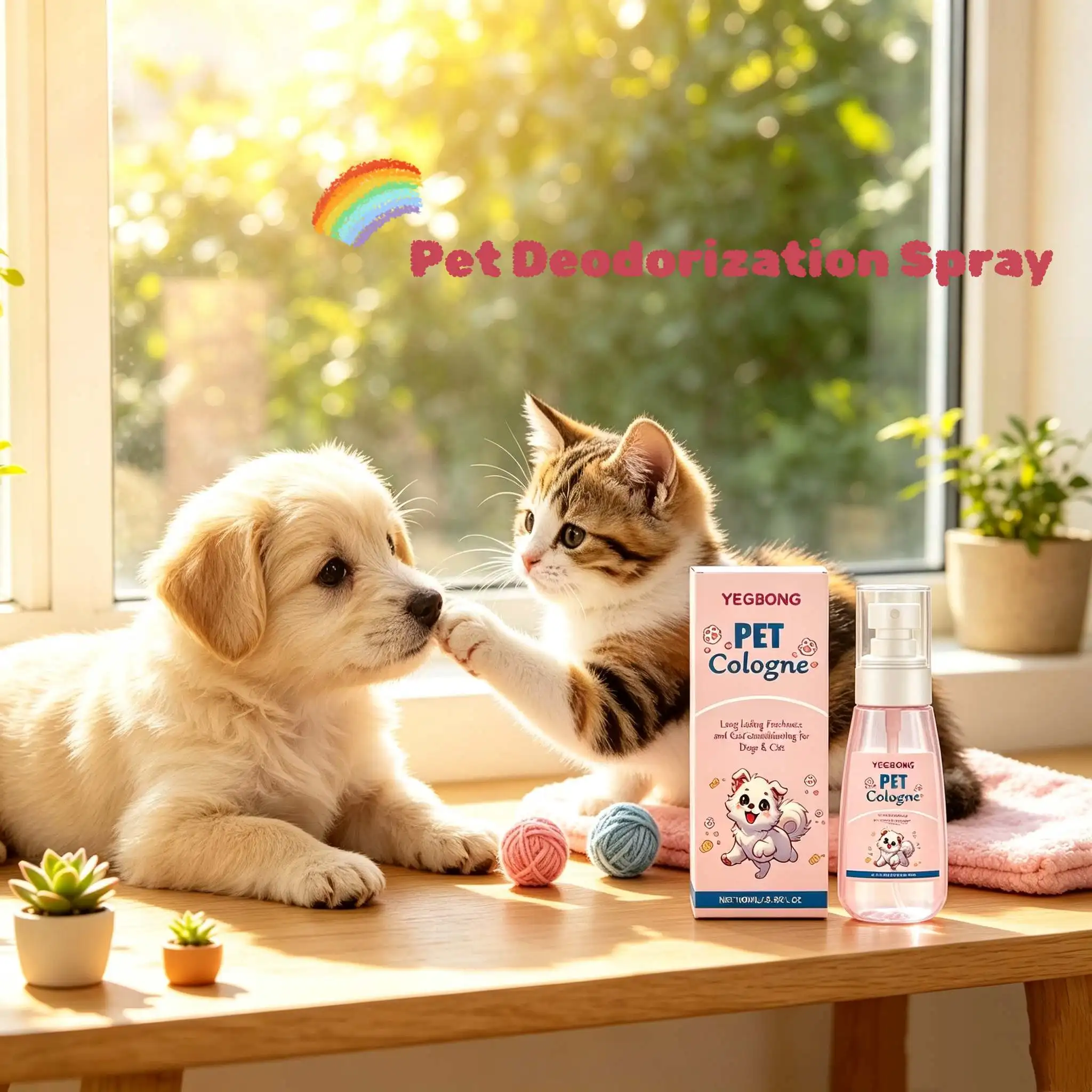 Deodorant-Spray für Katzen, entfernt Urin-Geruch, langanhaltende Erfrischung, einfach anzuwenden, Deodorant-Zubehör für Haustiere, Mehrzweck-Deodorant für Haustiere