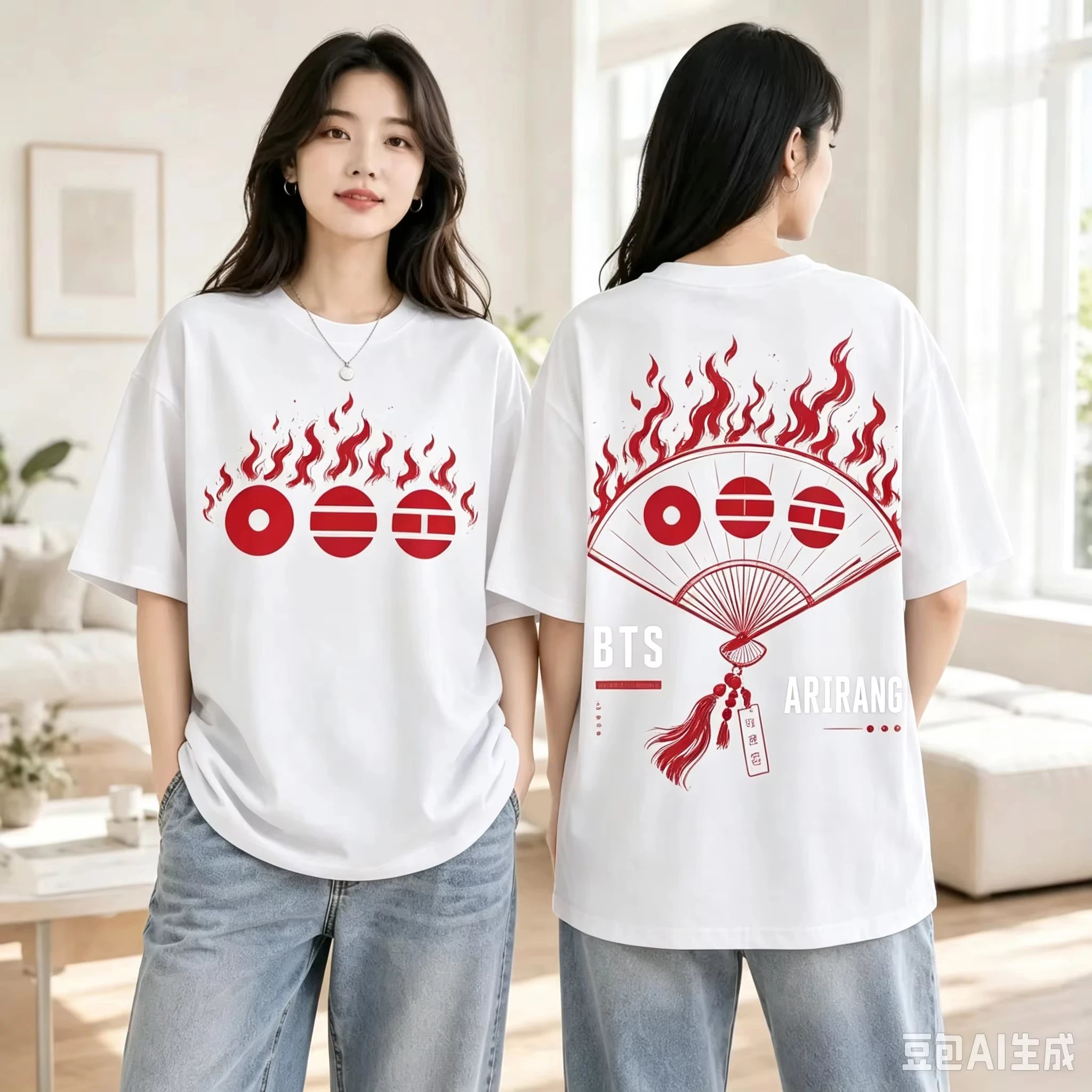 2026 BTS Arirang Graphic T-shirt Men and Women Summer Cotton Shirt Fashion High Quality Short Sleeved Top Streetwear Unisex