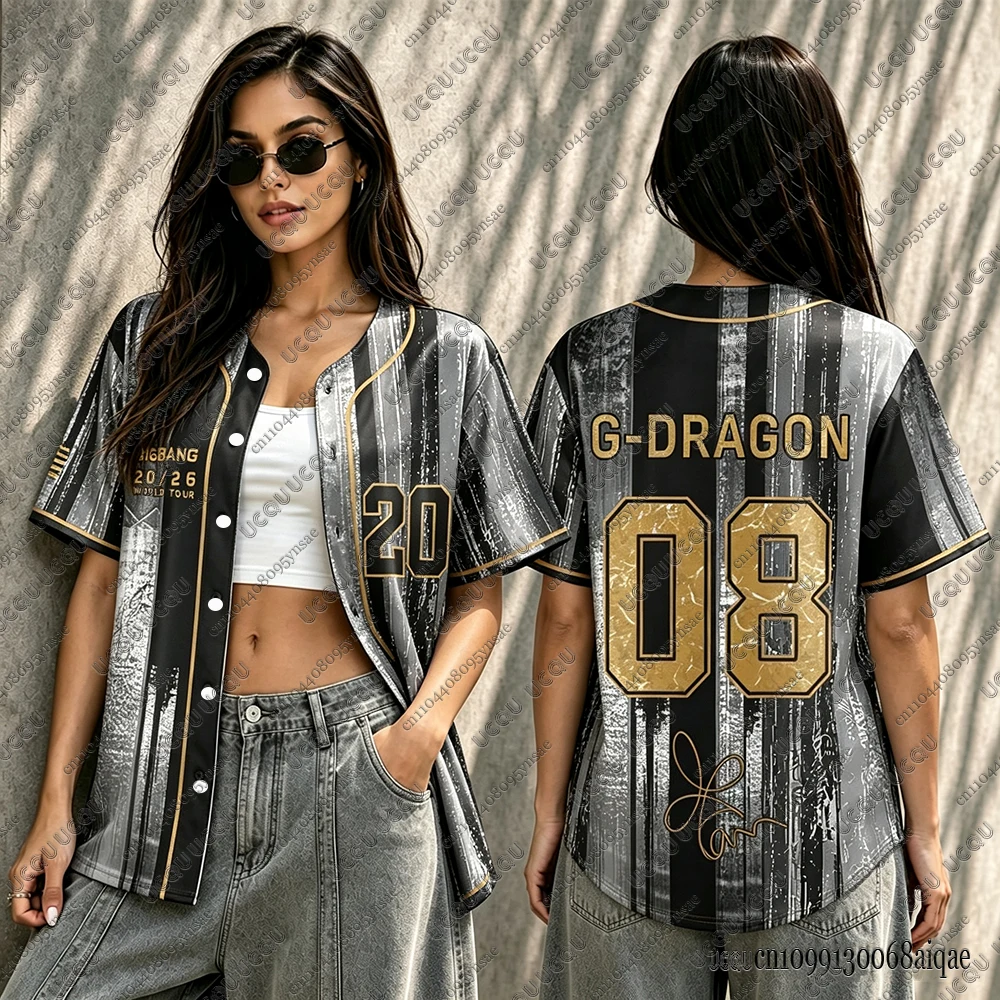 Koreanische Kpop 2026 World Tour Baseball-Trikots für Frauen Big Bang 20. Jubiläum Mesh-Sport-Baseball-Trikots Y2K Konzert-Trikot – Detail 13