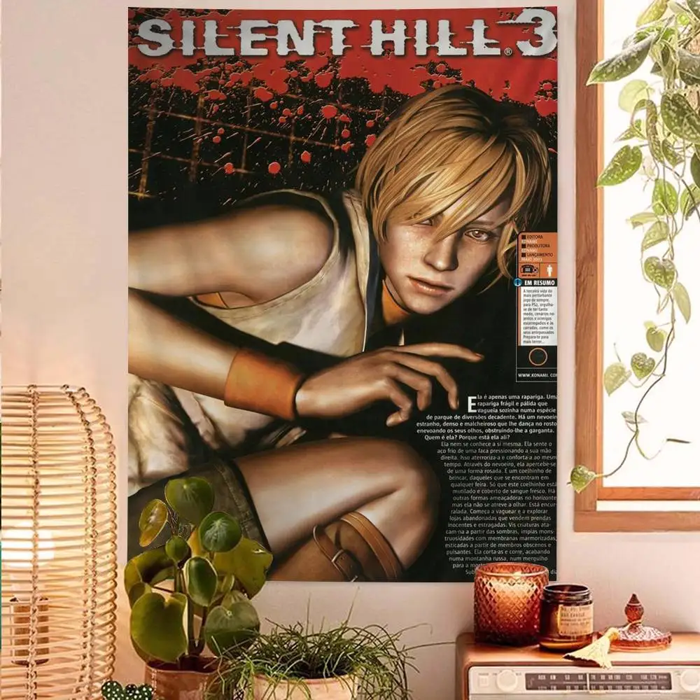 Classics Horror Games Silent Hill 1 2 3 4 Heather DIY Wall Tapestry for Living Room Home Dorm Decor Wall Art Decor view 3