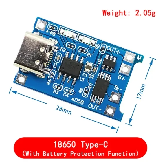 18650 5V 1A Li-ion Battery Charger Module Dual Function Li-ion Battery Charger Board with Protection