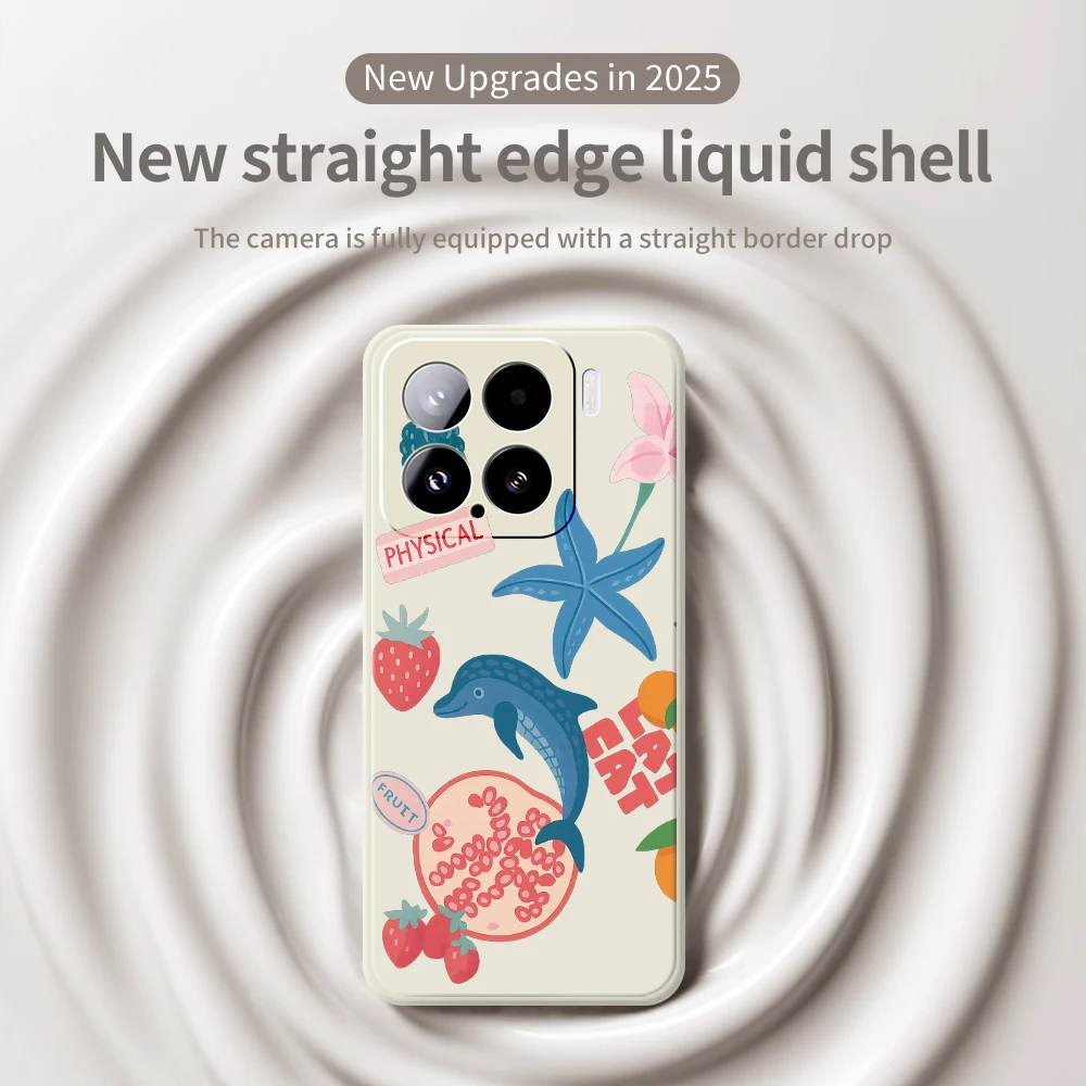 Cartoon Fruit Ocean Phone Case For Xiaomi Mi 15 Ultra Mi 14T 13T 12T 11T Pro Silicone Cover For Xiaomi Mi 13T Pro Mi 11TPro Case