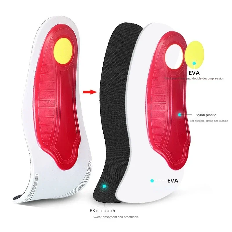 Orthotic Insoles Arch Support Flatfoot Orthopedic Plantillas For Feet Ease Pressure Of Air Movement Damping Cushion Pad image 5