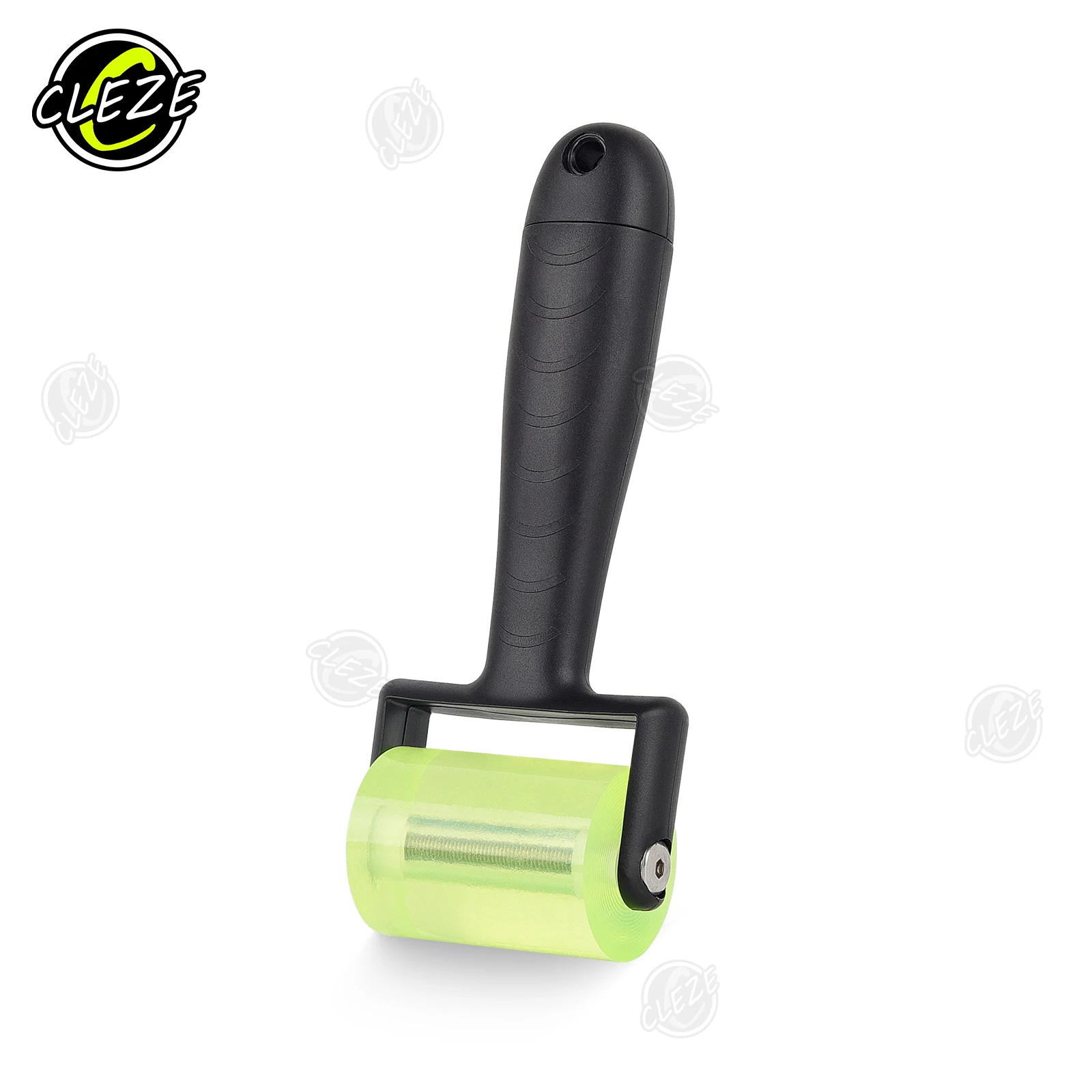 CLEZE Car Vinyl Wrap Tool Soft Rubber/Sponge Wheel Pressing Roller Handle for Carbon Paint Films Stickers Wallpaper Crafts