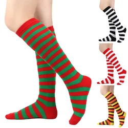 Striped Christmas socks kids boy girl Knee high Thanksgiving Turkey calf sokken boy Couple socks Sports football mid-tube sock