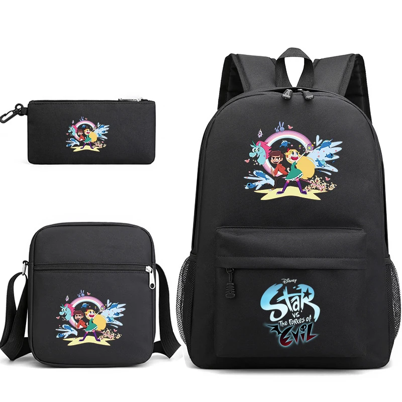 

3Pcs Disney Star vs. the Forces of Evil Set Kids Backpack Boy Girl School bags Shoulder Bag Daily Travel Backpacks Mochilas