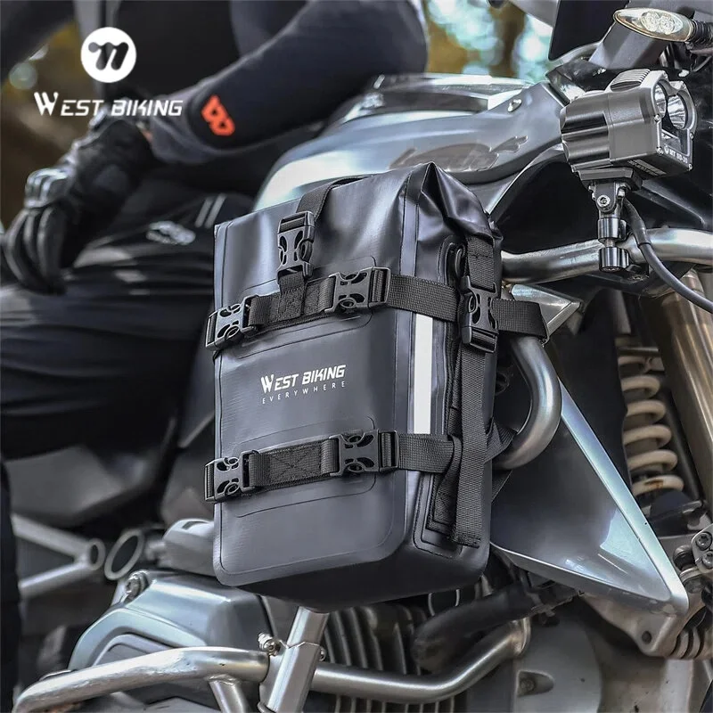 

WEST BIKING Motorcycle Bumper Bag Waterproof Mutifunctional Motorbike Frame Crash Bars Bag Universal Tool Storage Bag Equipment