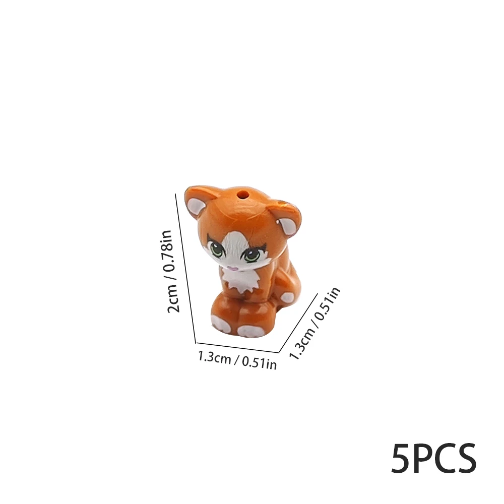 MOC Bausteine Haustiere Husky Weiß Kätzchen Welpen Bulldogge Zoo Haustier Bausteine Szene Dekoration Requisiten kinder DIY Spielzeug geschenk – Detail 23