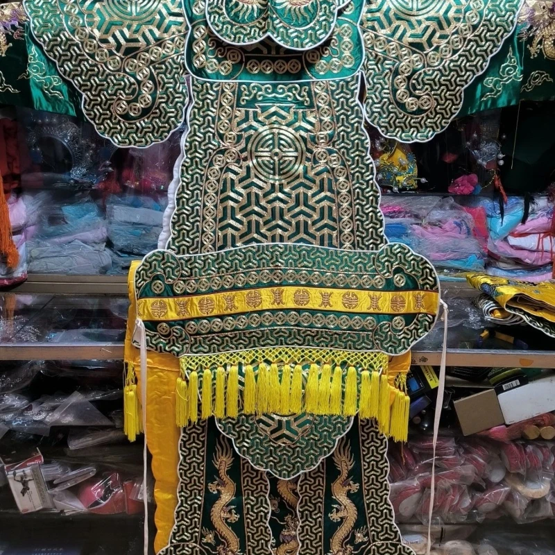 Opera costumes, costumes, Peking Opera men rely on all-gold Guan Gong, big men rely on small students, martial arts