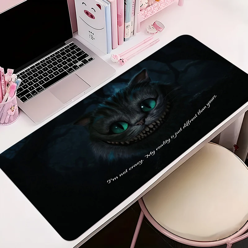 لوحة ماوس مطبوعة ملحقات الألعاب حصيرة مطاطية للألعاب حصيرة مكتبية أنيمي C-cheshire Cat Alice In Wonderland حصيرة لوحة المفاتيح