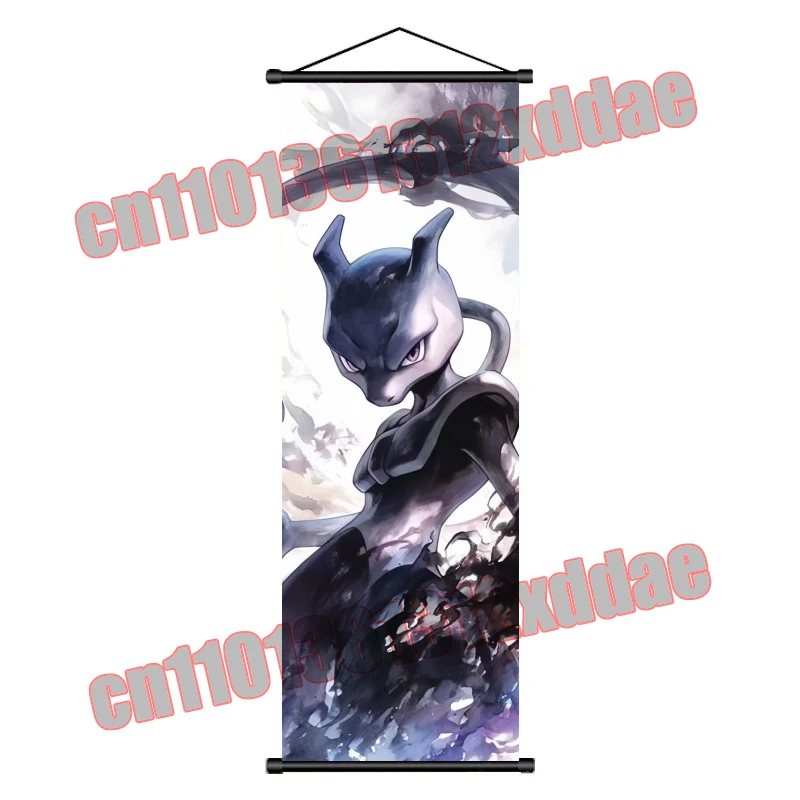 Printed Pokemon Poster Anime Wall Artwork Lucario Pictures Charizard Painting Canvas Pikachu Hanging Scrolls Home Room Decor