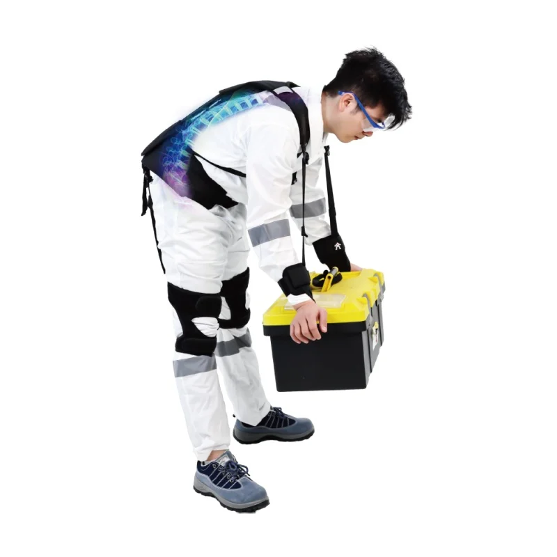 Lightweight Exoskeleton With Hand Extension Strap For Security & Protection Assisting In Carrying Heavy Objects