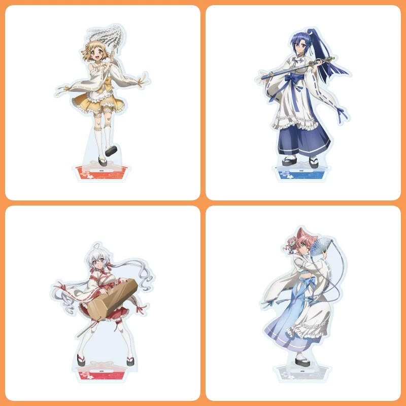 Game Symphogear Tachibana Hibiki Kazanari Tsubasa Yukine Chris Statuetta In Acrilico Con Supporto Ornamento Da Scrivania Portachiavi-image