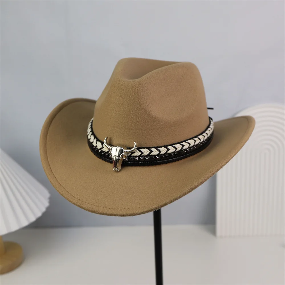 2026 1 Stück Neuer Herzförmiger Cowboy-Kopfschmuck Filzhut Neuer Outdoor-Hut für Männer und Frauen Ritterhut – Detail 7