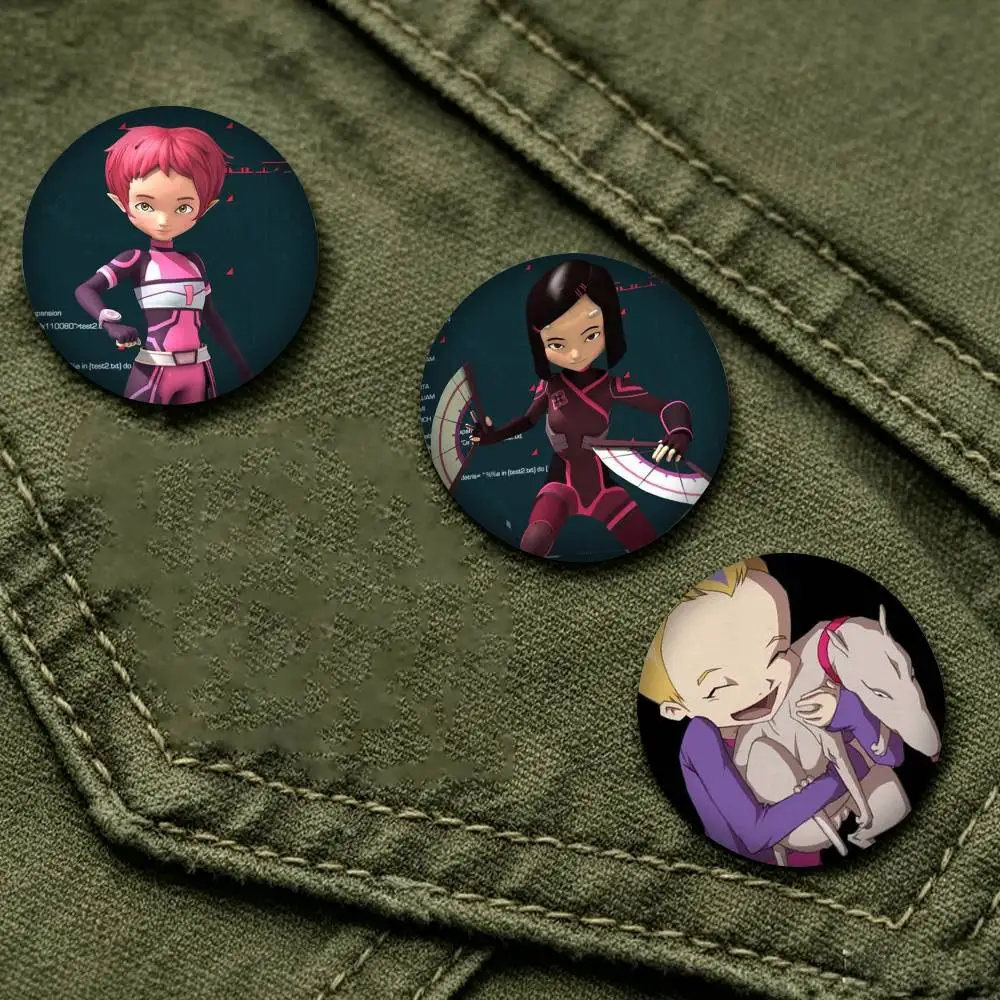 Classic Animations C-Code Lyoko-O  25mm 32mm 44mm 58mm 75mm Brooches Badges Pins for Accessories Gift