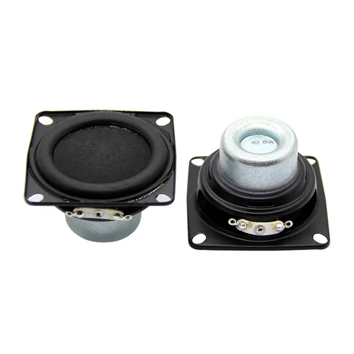 Imagen 2 del producto Altavoces portátiles de 2 pulgadas para cine en casa, Mini altavoces de rango completo de 2 pulgadas, 4 Ohm, 15W, 52MM, cuadrados, magnéticos, DIY