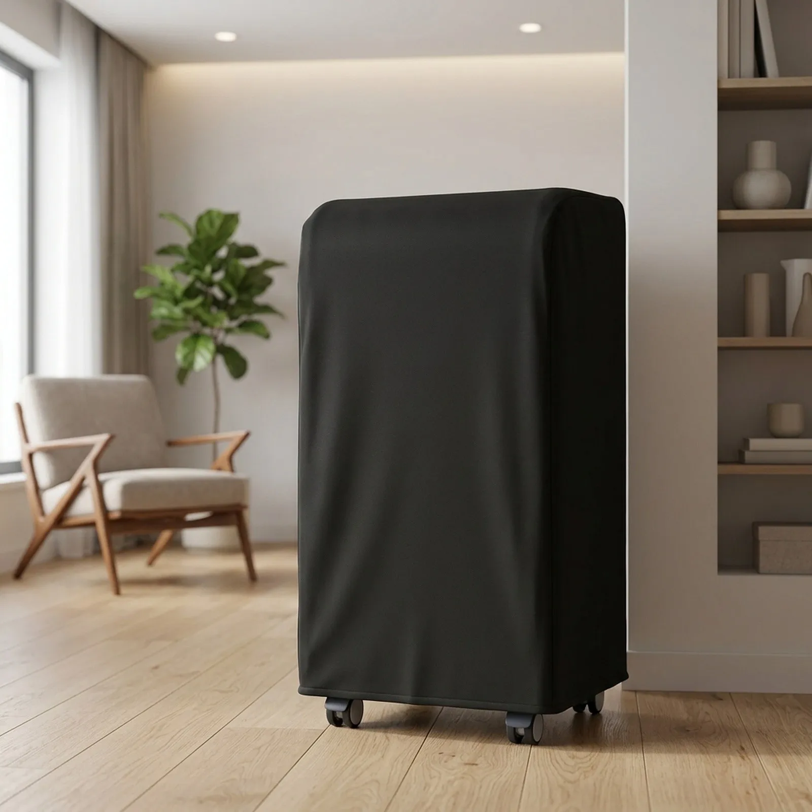 Portable Air Conditioner Cover Elastic Silk Dust Storage Bag With Shoulder Strap And Side Pocket For Mobile AC Unit Protection