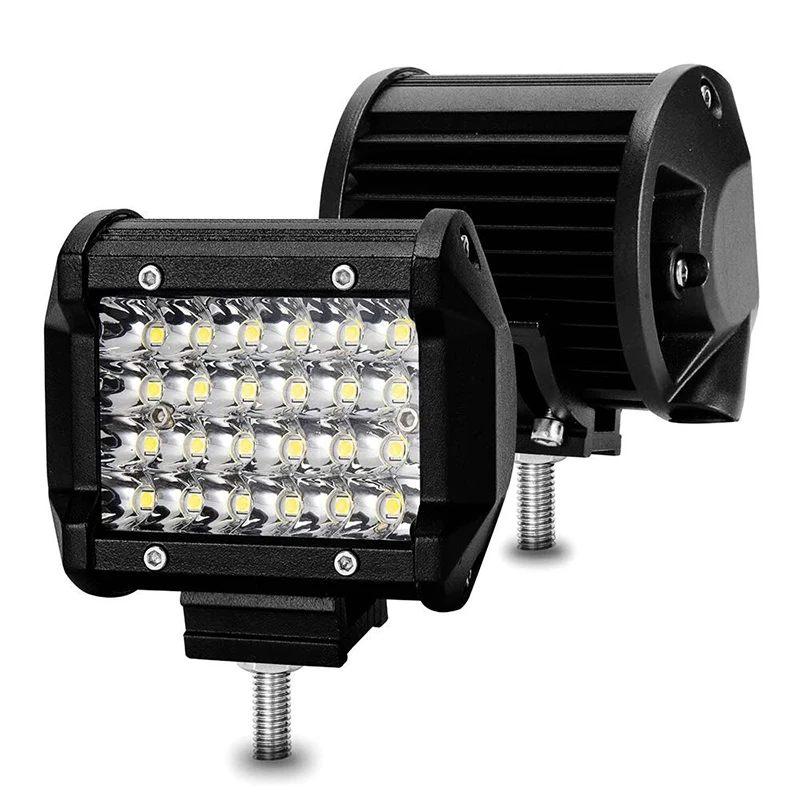 72 W LED Luzes de Trabalho Bar, Combo Spotlight, Off-road, 6000K, Driving Spot, Flood Fog Lamp para carro, caminhão, barco, SUV, farol ATV, 12V, 72 W