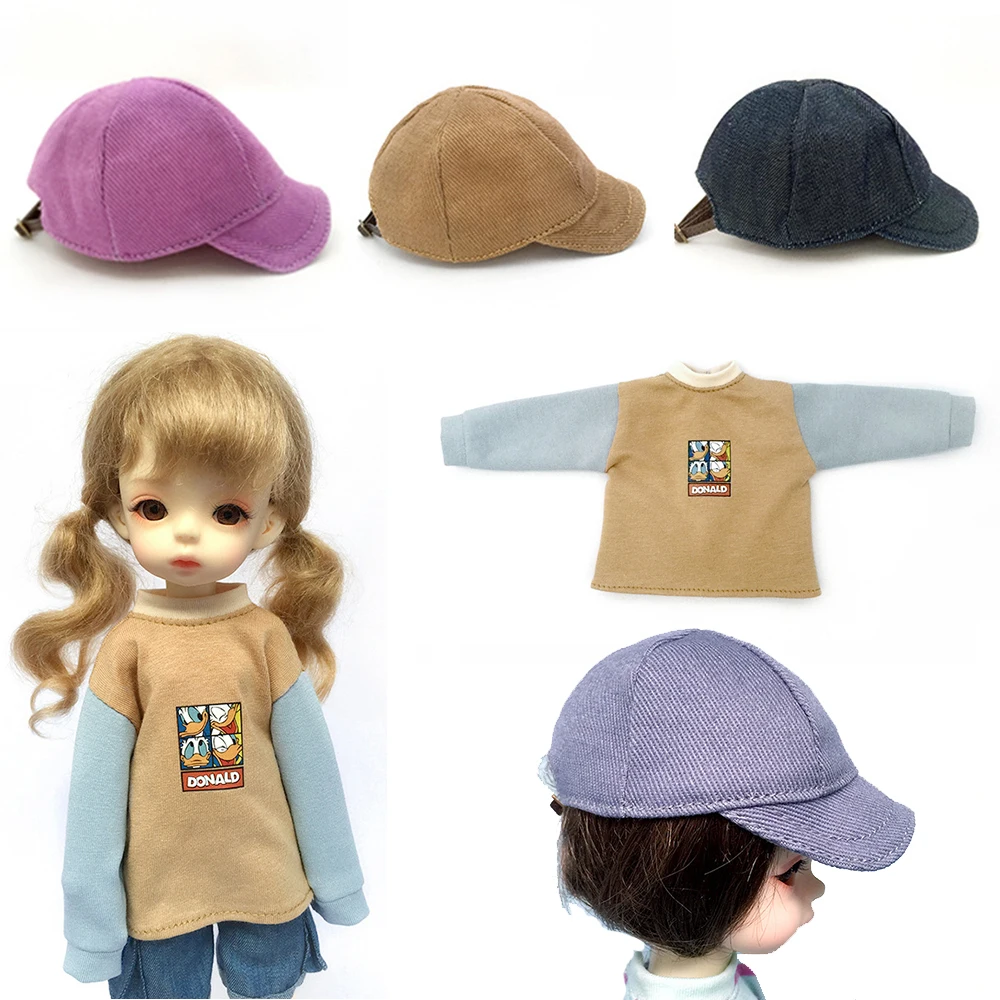 1/6 Bjd Dolls Fashion Peaked Cap Clothes Doll Cute Baseball Cap Hat Doll Hoodies For 30cm Doll, 12inch Yosd Msd Doll