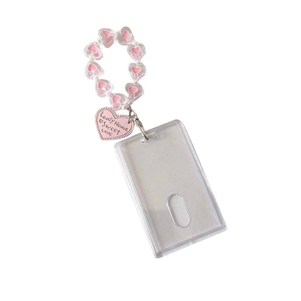 Acrylic PVC Card Cover Photocard Holder Love Heart Pendant Snowflake Idol Card Display Protector Picture Korean Style
