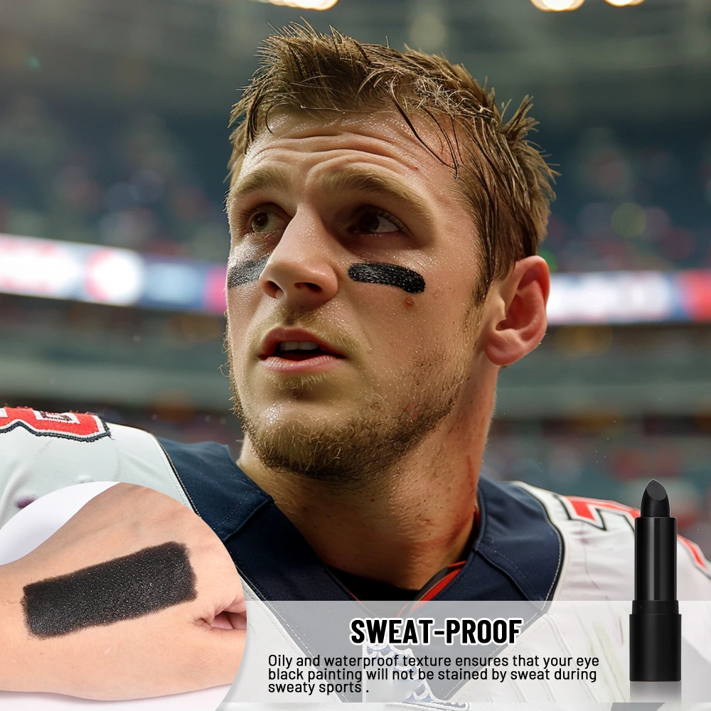 カモフラージュアイブラックスティック、特殊フェイスメイク、リップフェイスペイント、サッカー、野球、ソフトボール、スポーツ