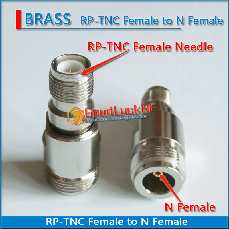 

RPTNC RP-TNC RP TNC Female to N Female L16 Nickel Plated Straight Coaxial RF Adapters Antenna low loss