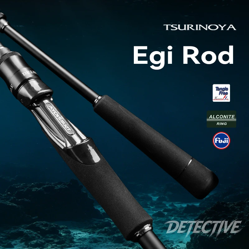 TSURINOYA Inshore EGI Rod DETECTIVE S832ML S862ML lightweight 93g FUJI A Guide 2 Section Carbon Squid Cuttlefish Fishing Rod