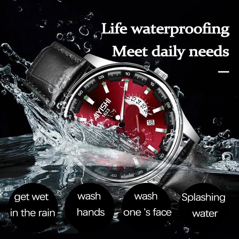 UTHAI CQ283 Casual and fashionable men\'s watches, night light waterproof non mechanical quartz watches, elegant clock gifts