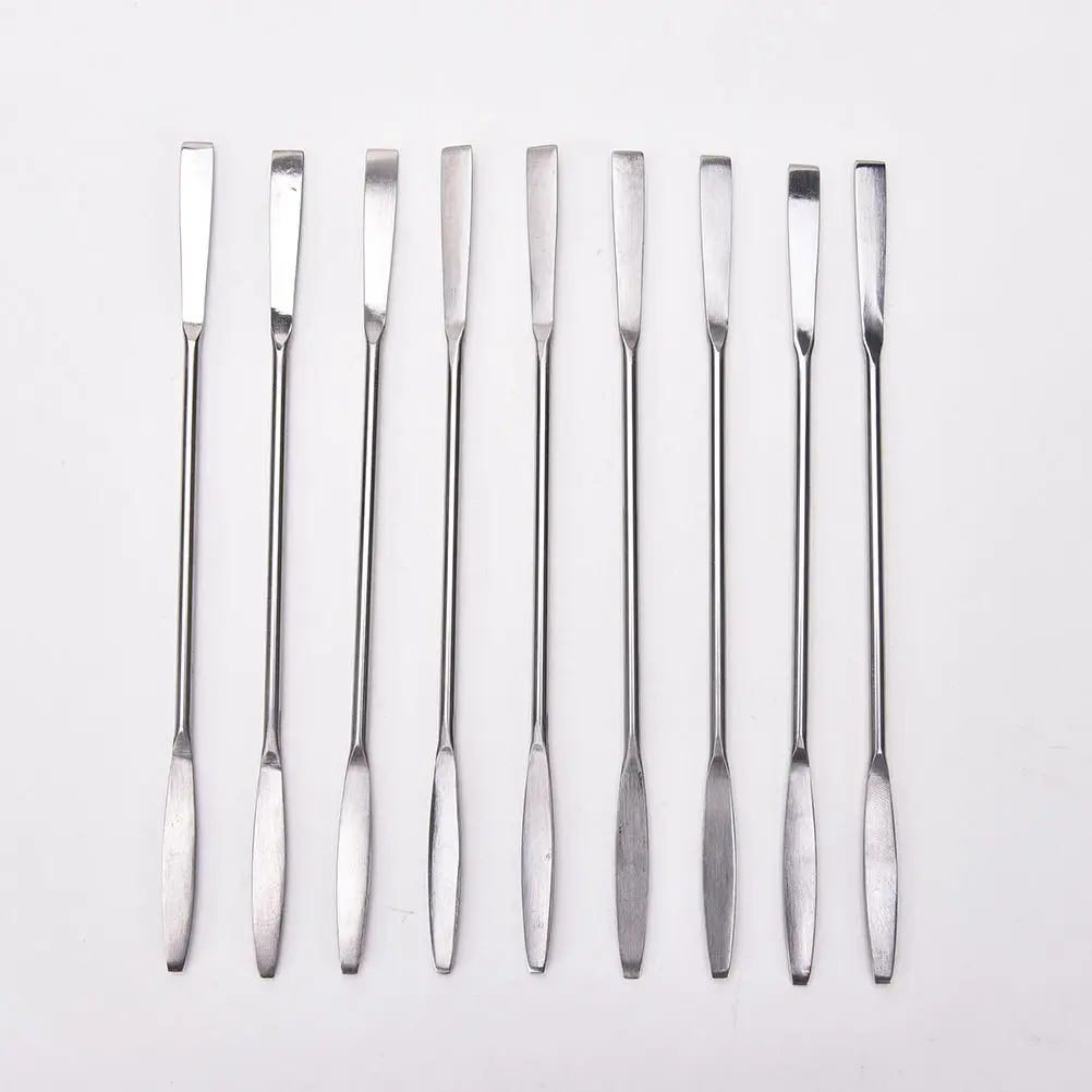 Makeup Cosmetic Nail Art Tool Stainless Steel Spoon Polish Cream Blender Mixing Palette Spatulas Spoon Stick Rod Tone
