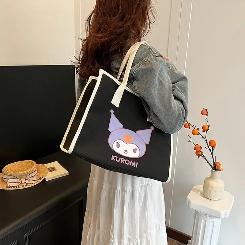 

Sanrio hello kitty new handbag women's shoulder bag kuromi fashion shopping storage bag tote
