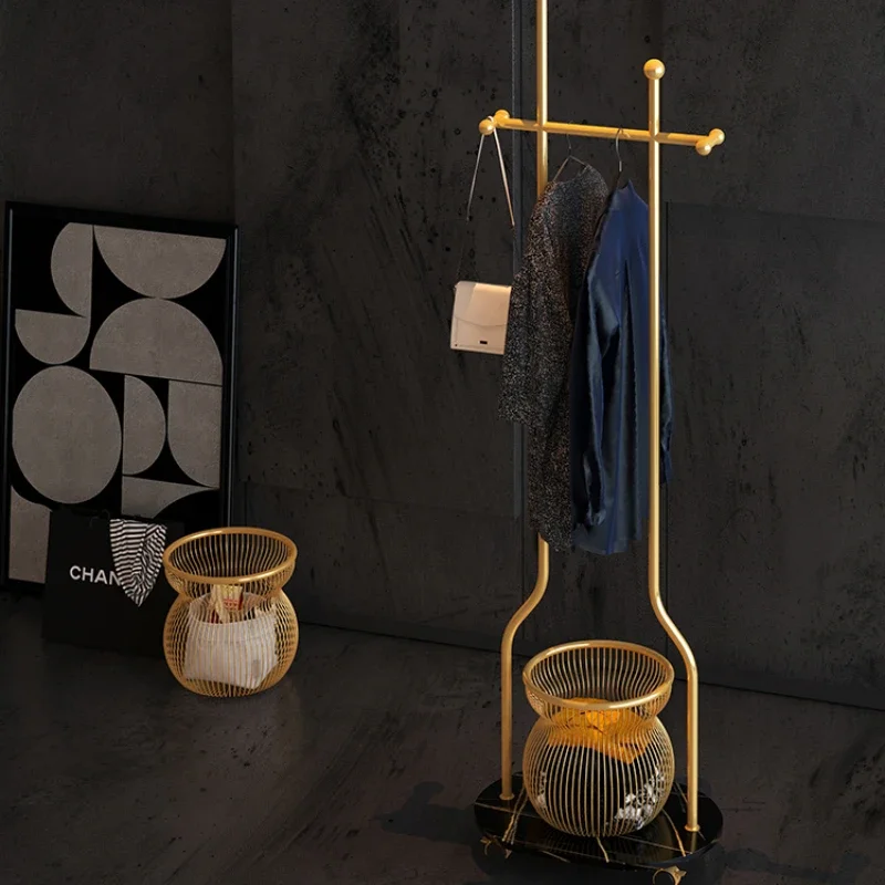 

Creative Hat and Coat Stand Light Luxury Personality Clothes Rack Roller Household Floor Clothes Hanger