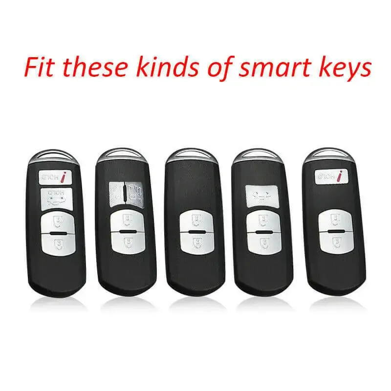 Carbon Fiber Smart Car Key Fob Case Cover Chain Remote Shell Holder For Mazda 2 3 5 6 8 Demio Biante MPV CX5 CX7 CX8 CX9 MX5 RX6