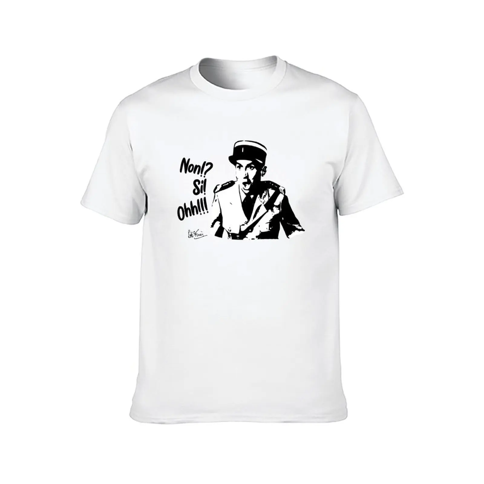 Louis de Funès Funes Non! Si! Ohh! T-Shirt Anime t-shirt graphics quick drying Men's clothing