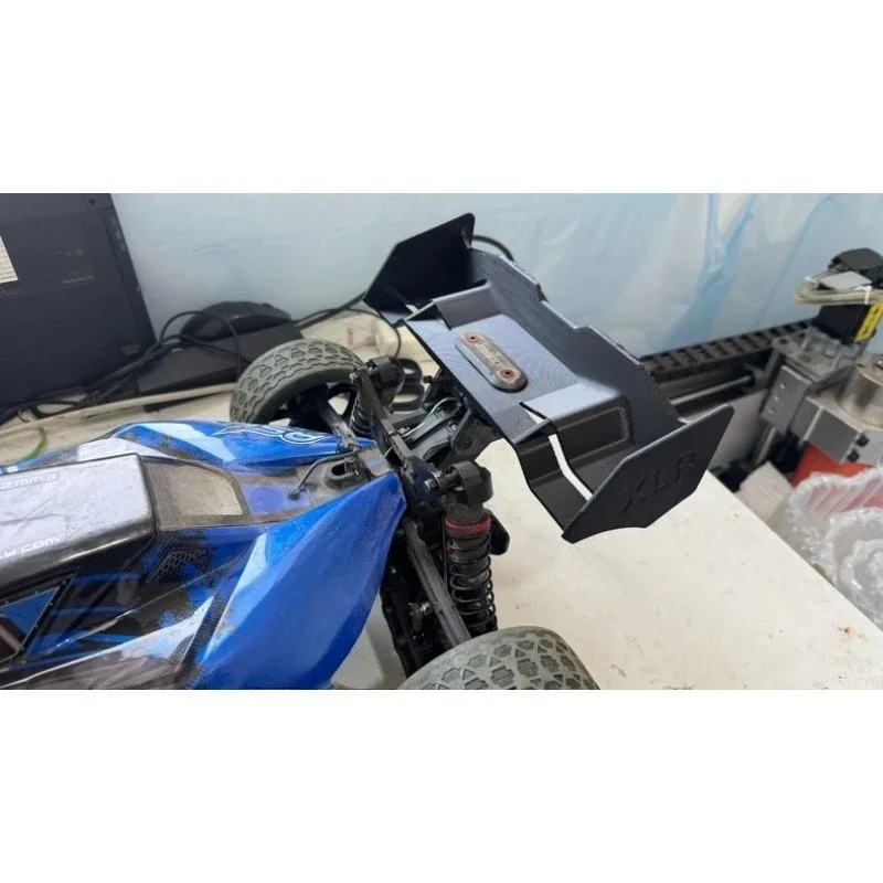 Stock Hole Mount Rear Wing for Team Corally ASUGA XLR 1/7 RC Buggy, TPU Solid Print Flexible Wing, Crash-Proof No-Crack
