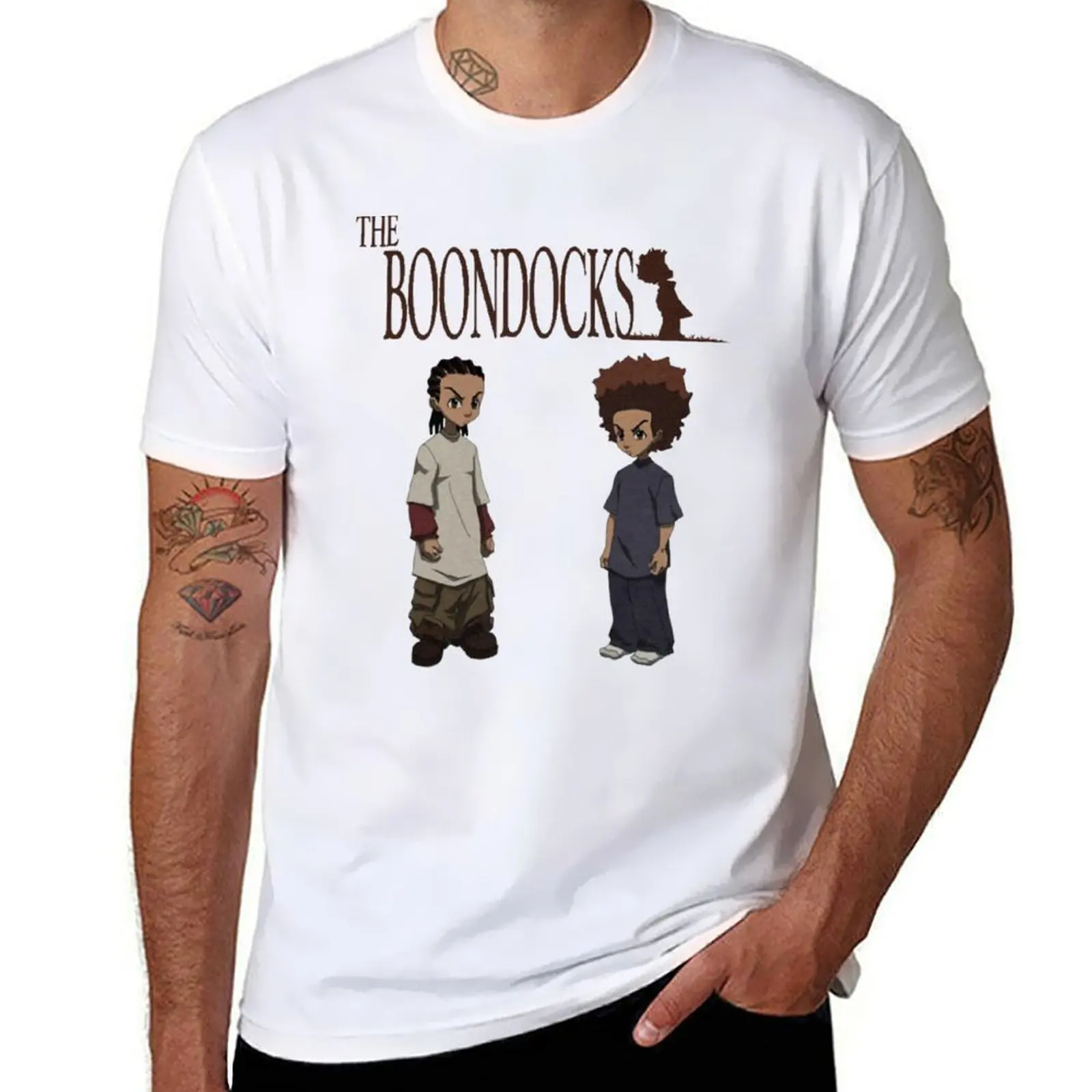 

Boondocks cute T-Shirt man t shirt heavy cotton t shirt custom print T-Shirt